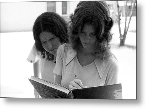 Phoenix Metal Print featuring the photograph Yearbook Signing, 1972, Part 1 by Jeremy Butler