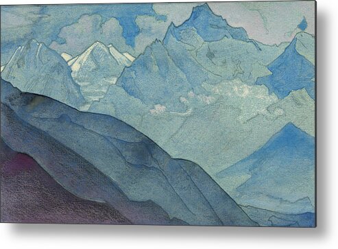 Country Metal Print featuring the painting Way to Kailas. Sketch #1 by Nicholas Roerich