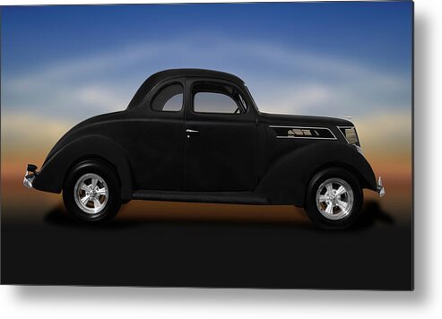 Frank J Benz Metal Print featuring the photograph 1937 Ford 5 Window Coupe - 1937ford5windowcoupe173589 by Frank J Benz