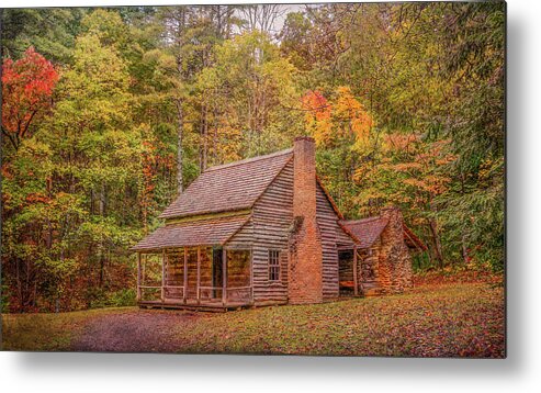 Henry Whitehead Metal Print featuring the photograph Autumn at the Henry Whitehead Place by Marcy Wielfaert