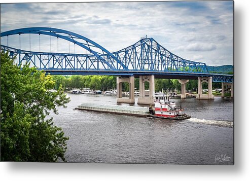 Barge Metal Print featuring the photograph Barge Coasting by Phil S Addis
