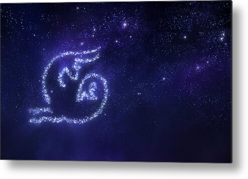 Horned Metal Print featuring the digital art Capricorn Zodiac Sign by Da-kuk