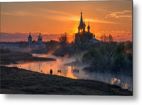 Russia Metal Print featuring the photograph Dawn In Dunilovo by Sergey Davydov