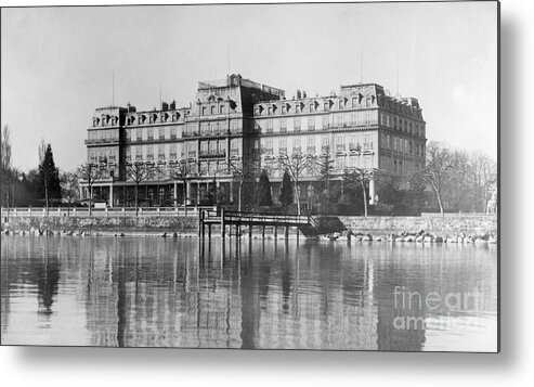 Outdoors Metal Print featuring the photograph Exterior Of League Of Nations Building by Bettmann