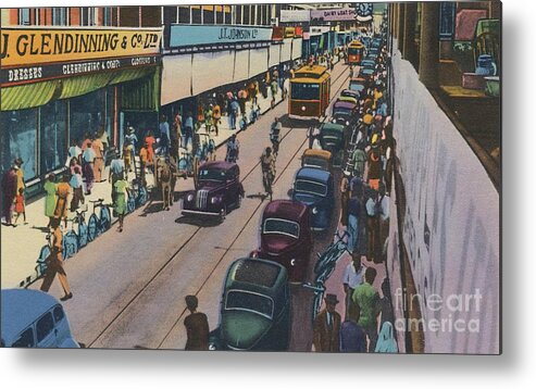 People Metal Print featuring the drawing Frederick Street by Print Collector