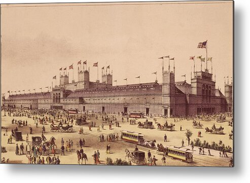 Crowd Metal Print featuring the photograph Lithograph Of Grand Centennial by Kean Collection