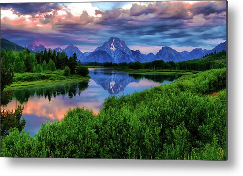 Scenics Metal Print featuring the photograph Stormy Morning In Jackson Hole by Jeff R Clow