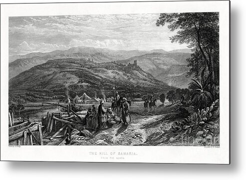 Engraving Metal Print featuring the drawing The Hill Of Samaria, 1887. Artist W by Print Collector