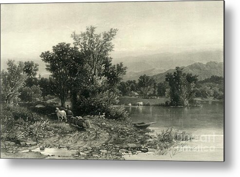 Horse Metal Print featuring the drawing The Housatonic by Print Collector