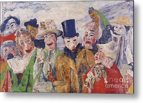 Oil Painting Metal Print featuring the drawing The Intrigue by Heritage Images