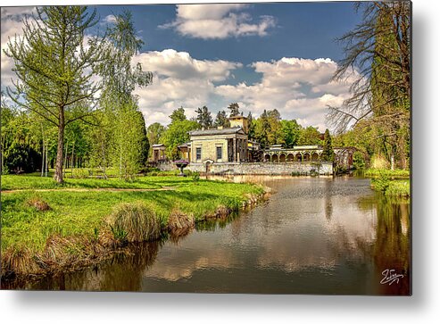 Endre Metal Print featuring the photograph The Park House by Endre Balogh