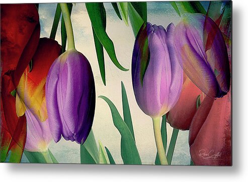 Tulips Metal Print featuring the photograph Topsy Turvy Tulips by Rene Crystal