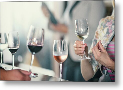 Expertise Metal Print featuring the photograph Wine Tasting Event by Gilaxia