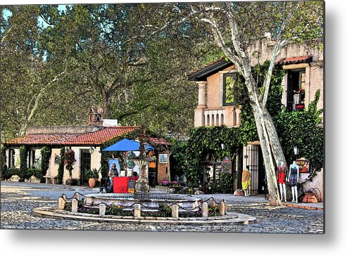 Paintings Metal Print featuring the photograph Autumn Morning at Tlaquepaque #2 by Al Judge