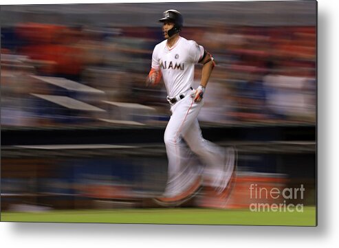 People Metal Print featuring the photograph Giancarlo Stanton #13 by Mike Ehrmann