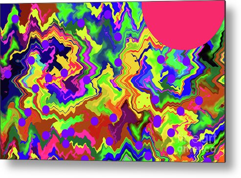  Metal Print featuring the digital art 3-6-2010eabcdefghijklmnopq by Walter Paul Bebirian