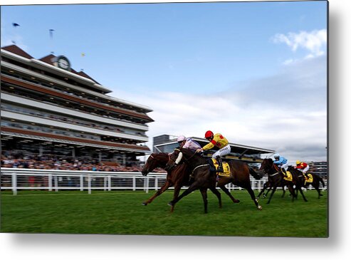 Post Metal Print featuring the photograph Newbury Races #32 by Alan Crowhurst