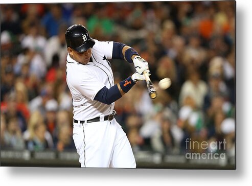 American League Baseball Metal Print featuring the photograph Miguel Cabrera by Leon Halip
