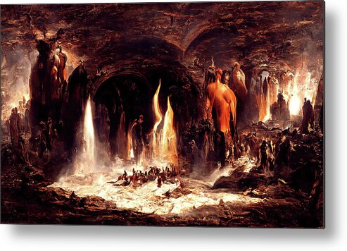 Dante Metal Print featuring the painting Abandon all hope, you who enter here, 02 by AM FineArtPrints