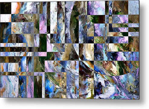 Abstract Metal Print featuring the painting Abstract Forest by Curtiss Shaffer