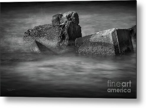 Breakwater Metal Print featuring the photograph Blocks On the Bay by Marvin Spates