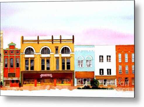 Architecture Metal Print featuring the painting Broadway #2 by William Renzulli