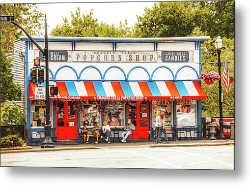 Popcorn Metal Print featuring the photograph Chagrin Falls Popcon Shop by Mingus Trading Company