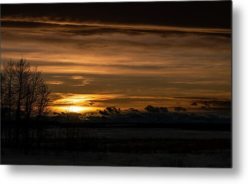  Metal Print featuring the photograph Chinook Sunset 2 by Phil And Karen Rispin