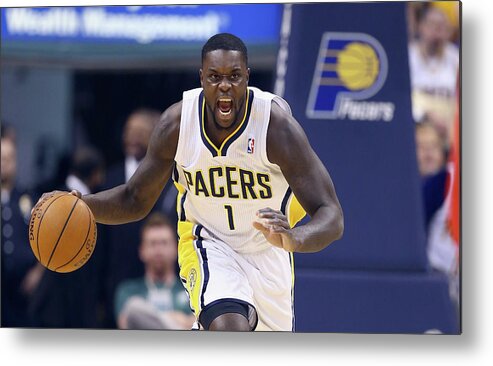 Playoffs Metal Print featuring the photograph Lance Stephenson by Andy Lyons