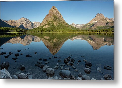 Lake Metal Print featuring the photograph Many glaciers morning by Greg Wyatt