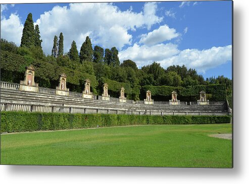 Boboli Gardens Metal Print featuring the photograph Medici Boboli Gardens Amphitheater Florence Italy by Shawn O'Brien