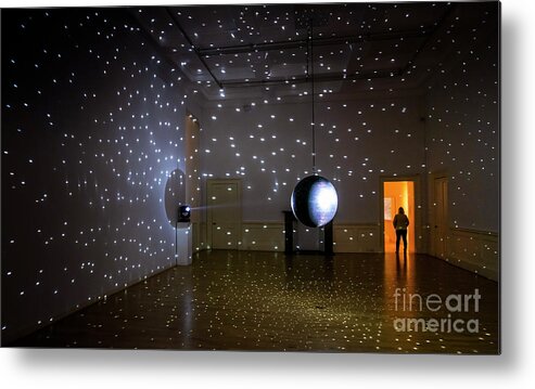 Mirror Ball Metal Print featuring the photograph Mirror Ball - An art installation in The Scottish National Gallery of Modern Art - Modern Art One - by Neale And Judith Clark
