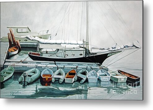 Boat Metal Print featuring the painting PROMISES -prints of Oil Painting by Mary Grden