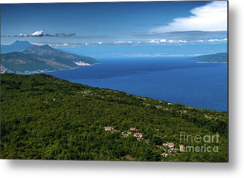 Croatia Metal Print featuring the photograph Remote Village Near The City Of Rabac At The Cost Of The Mediterranean Sea In Istria In Croatia by Andreas Berthold