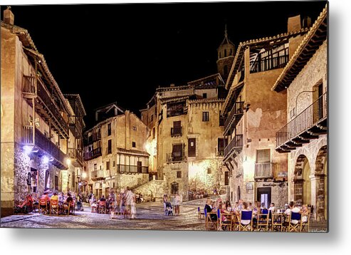 Albarracin Metal Print featuring the photograph Summer Night in Albarracin Spain by Weston Westmoreland