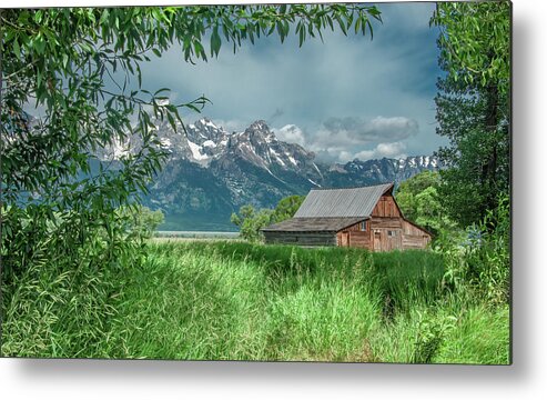 Barn Metal Print featuring the photograph T A Moulton Barn, Grand Tetons by Marcy Wielfaert