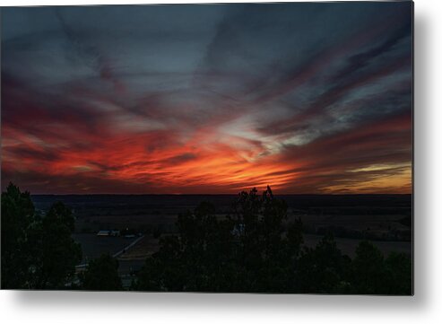 Texas Hill Country Metal Print featuring the photograph Texas Hill Country Blue Hour Serenity by Ron Long Ltd Photography