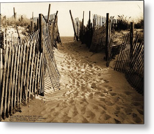 Long Beach Island Nj Metal Print featuring the photograph Long Beach Island NJ at Harvey Cedars 1977 by Jacqueline M Lewis