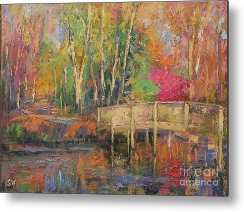 Sean Wu Metal Print featuring the painting Fall Color by Sean Wu