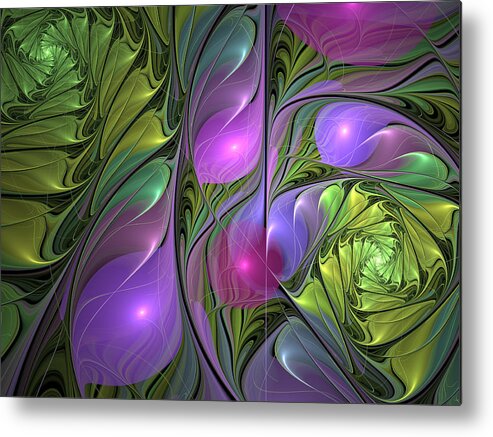 Abstract Metal Print featuring the digital art Good Mood #2 by Gabiw Art