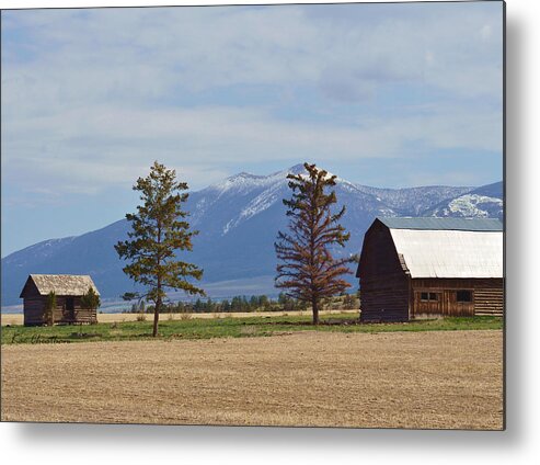 Old Ranch Buildings Metal Print featuring the photograph In Retirement by Kae Cheatham