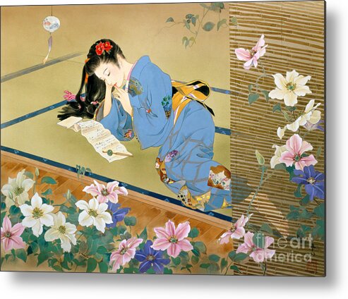 Haruyo Morita Digital Art Metal Print featuring the digital art Koibumi #1 by MGL Meiklejohn Graphics Licensing