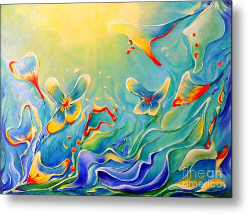 Abstract Metal Print featuring the painting My Dream by Teresa Wegrzyn