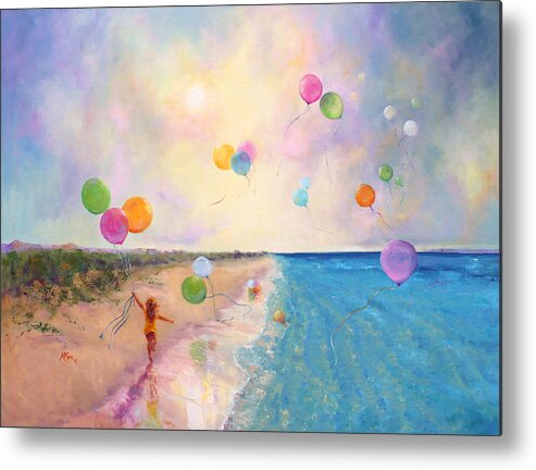 Ocean Metal Print featuring the painting Tide of Dreams by Marie Green