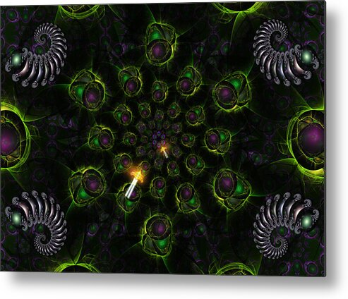 Corporate Metal Print featuring the digital art Cosmic Embryos #1 by Shawn Dall