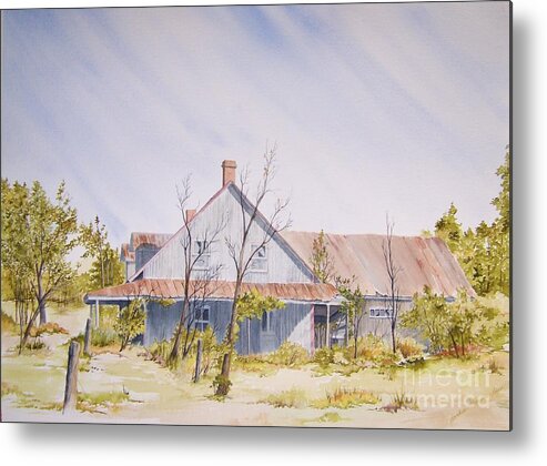 Old House Metal Print featuring the painting Just A Memory by Jackie Mueller-Jones