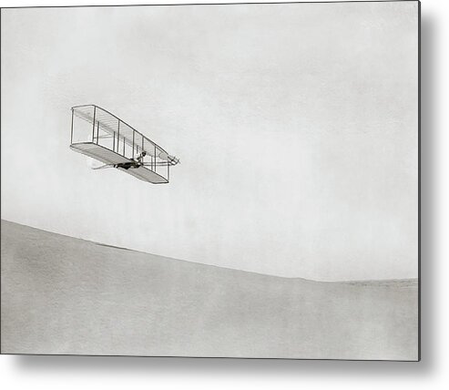 Wilbur Wright Metal Print featuring the photograph Wright Brothers Kitty Hawk Glider by Library Of Congress