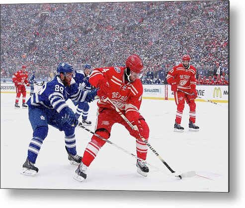 Michigan Stadium Metal Print featuring the photograph 2014 Bridgestone Nhl Winter Classic - by Gregory Shamus