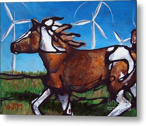 Horse Metal Print featuring the painting #36 June 27th #36 by Jonelle T McCoy