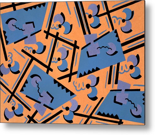 Constructivist Metal Print featuring the painting Design from Nouvelles Compositions Decoratives by Serge Gladky